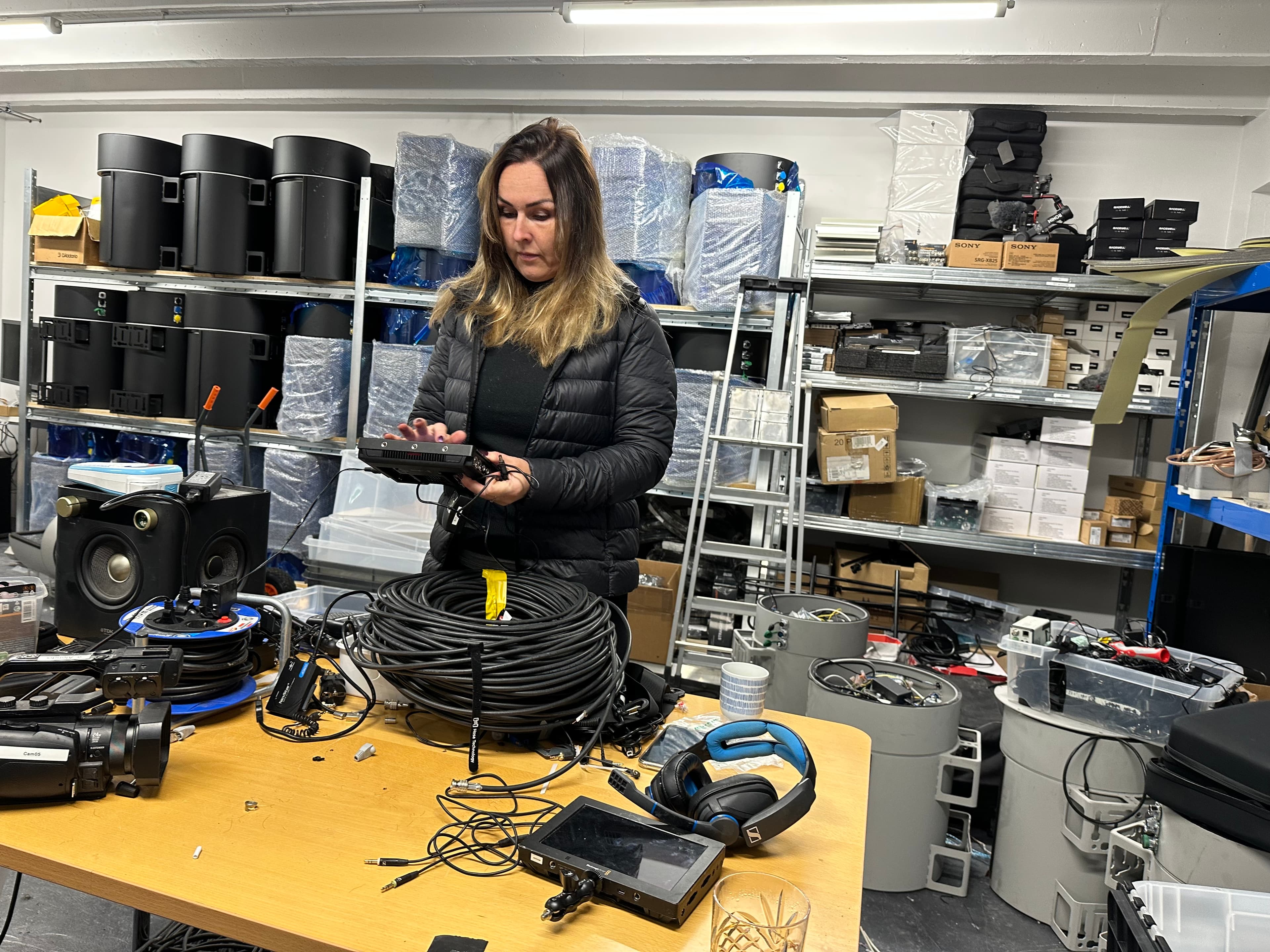 Hardware preparation at a local inventory workshop ahead of venue deployment